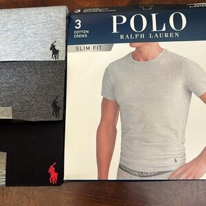 Polo Ralph Lauren Set of 3 Modern Slim Fit Cotton Crew Neck Tees NWT Size S